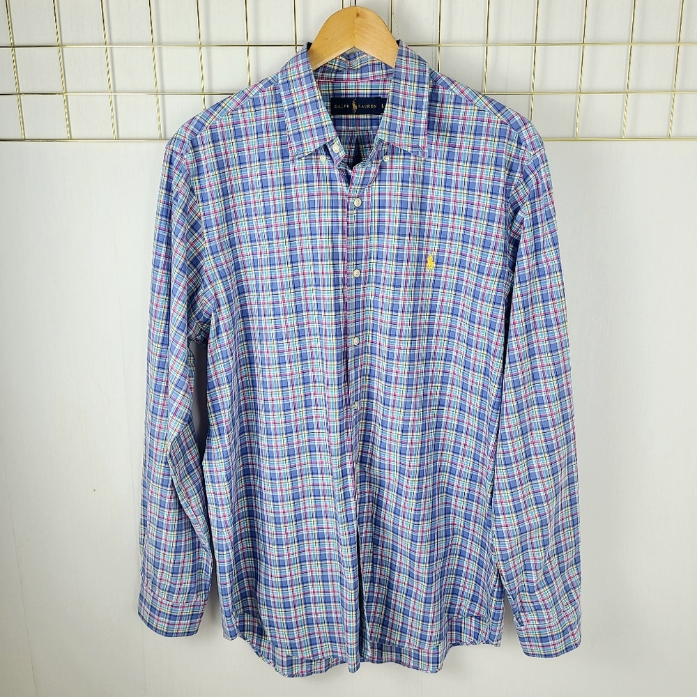Polo Ralph Lauren Blue Plaid Button-Down Shirt